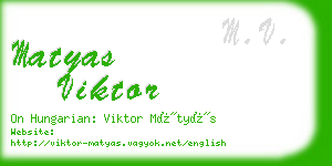 matyas viktor business card